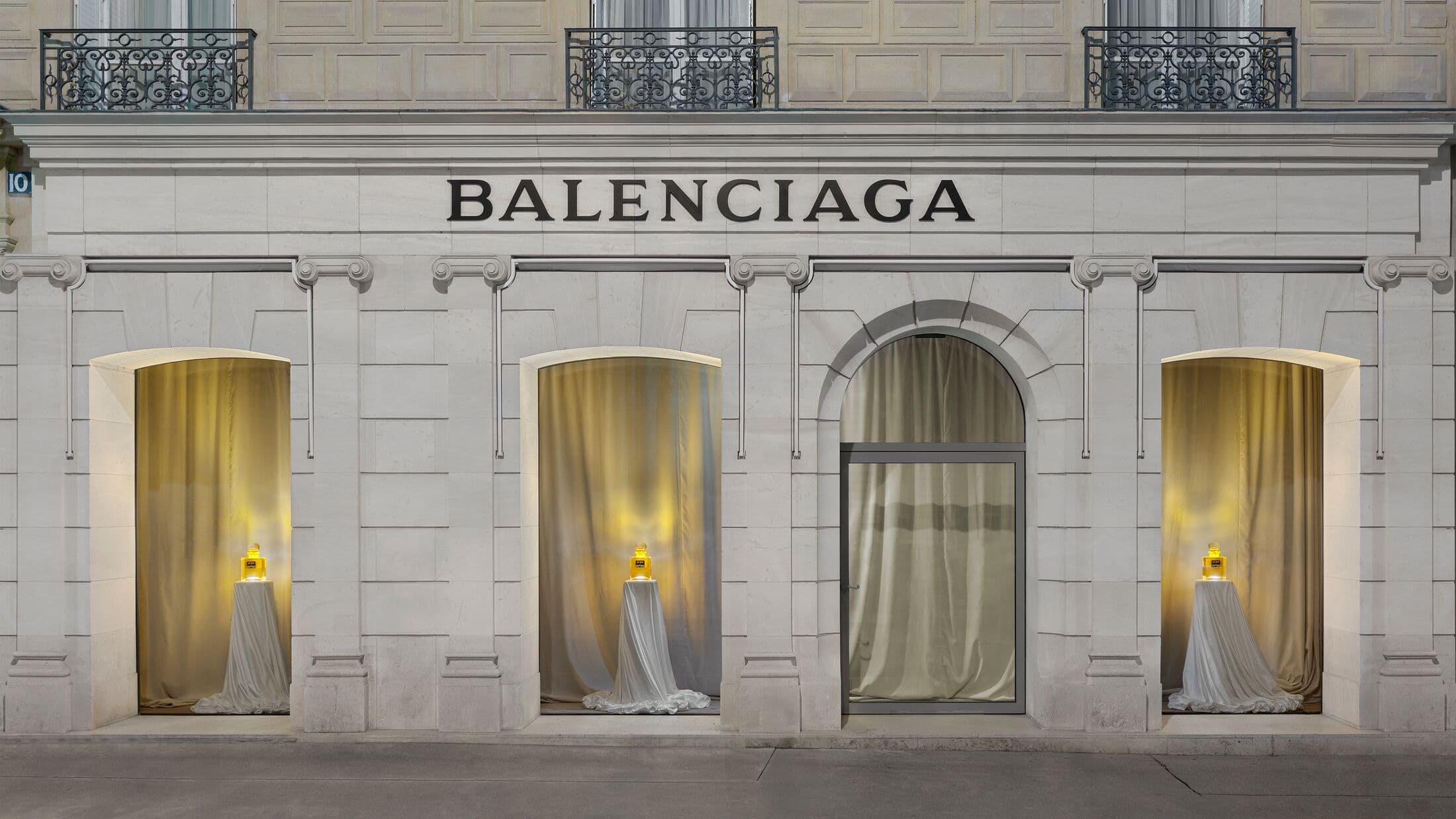 Balenciaga storefront luxury fashion retail partnership